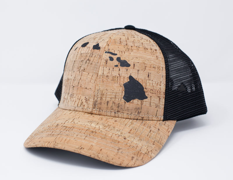 Hawaii "Large" Islands Cork Trucker Hat