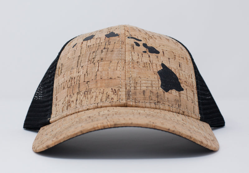 Hawaii "Large" Islands Cork Trucker Hat