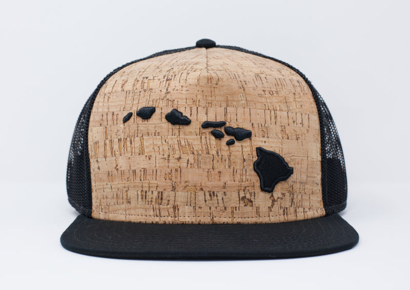 Hawaii "Large" 3D Islands Flatbill Cork Trucker Hat