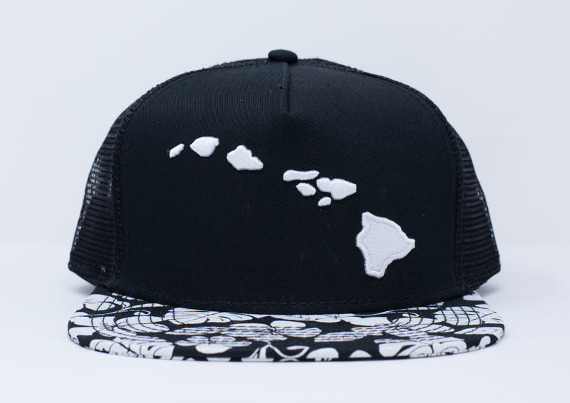 Hawaii "Large" 3D Islands Flatbill Trucker Hat
