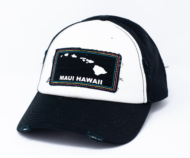 Maui Hawaii Islands Destressed Patch Hat