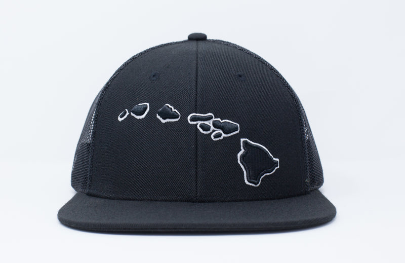 Hawaii "Large" 3D Islands Flatbill Trucker Hat